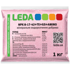 Калийное удобрение Leda NPK 8:17:42 + TE + GS + AMINO, 1 кг