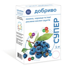 Удобрение СУПЕР для голубики, черники и других растений кислых грунтов, 1 кг