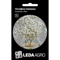 Гіпсофіла Сніжинка махрова біла на сухоцвіт, насіння Leda Agro, 0,1 г