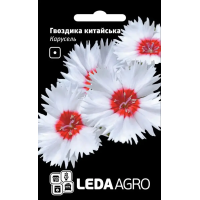 Гвоздика Карусель китайская бело-красная, семена Leda Agro, 0,1 г