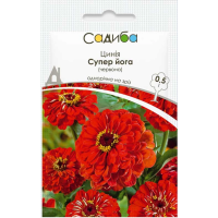 Цинния Супер Йога красная, семена Садиба, 0,5 г