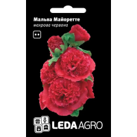 Мальва Майоретте червона махрова, насіння Leda Agro, 0,2 г