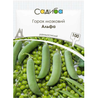 Горох Альфа мозговой ранний, семена Садиба, 100 г