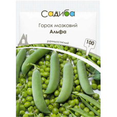 Горох Альфа мозговой ранний, семена Садиба, 100 г