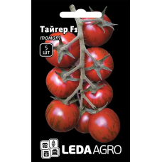 Томат Тайгер F1 высокорослый черный Коктейльный, семена Leda Agro, 5 шт